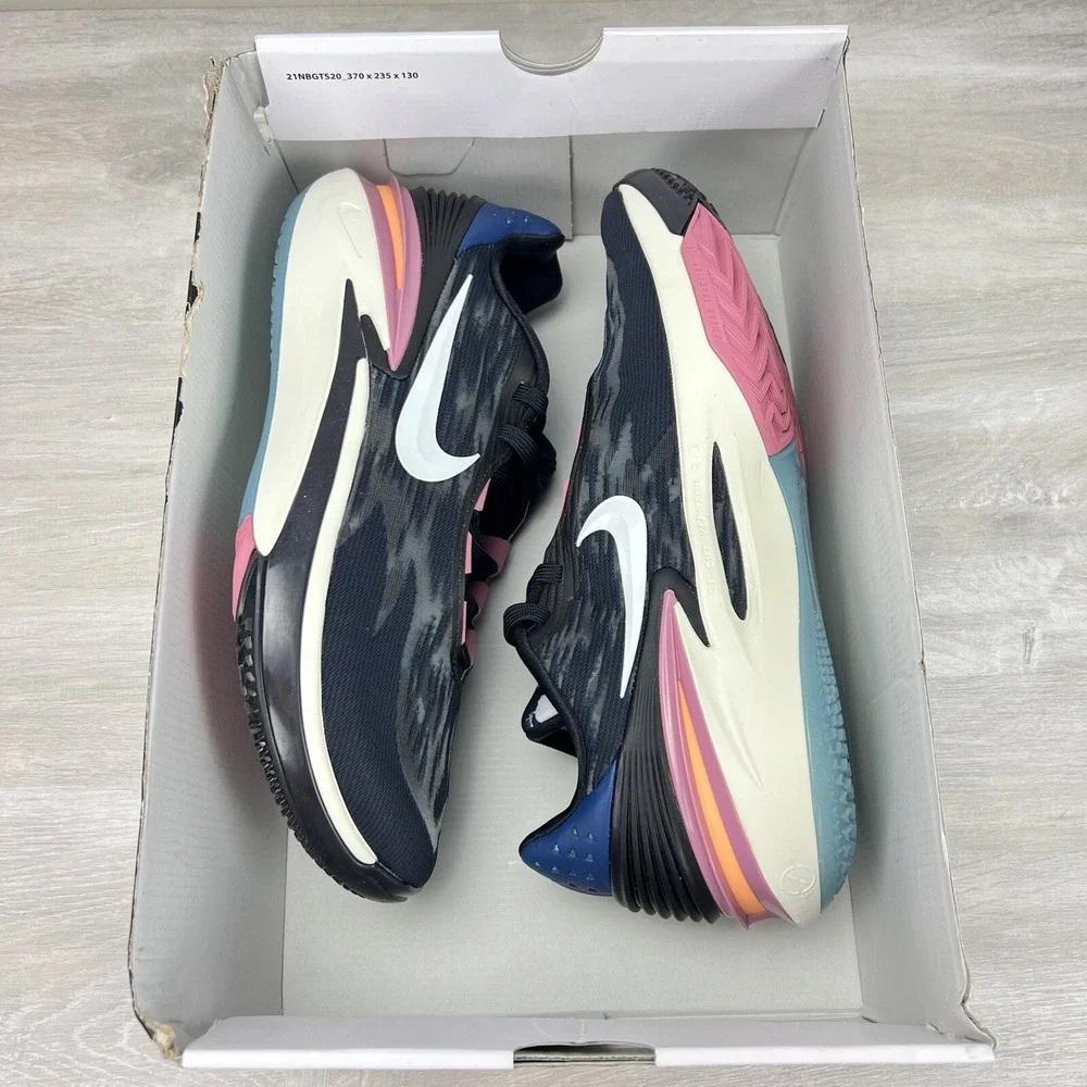 Nike Zoom GT Cut 2 Black Desert Berry Basketball Shoes DJ6015-003 Men's Size 12